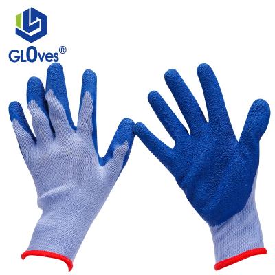 China LGSAFETY 13 Gauge Customizable Logo Pattern Waterproof Non-Slip Knit Work Gloves Ladies Latex Wear Gardening Gloves for sale