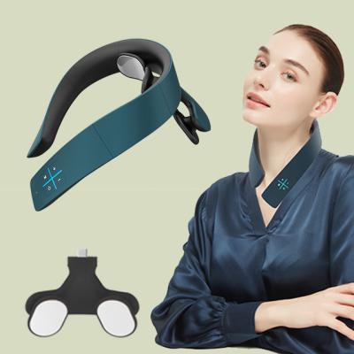 China Neck Trigger Point Neck Massager Private Label Voice Issue Neck Massage Kneading Neckology Portable Smart Neck Massager for sale