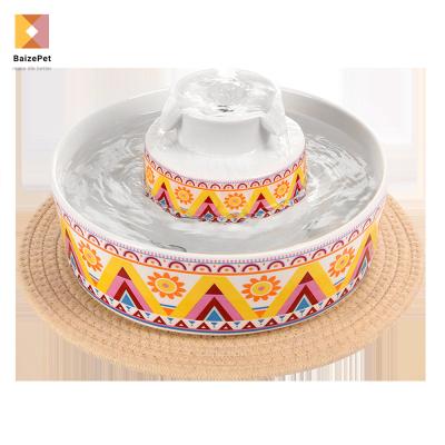 China Ceramic Pet Water Fountain Pet Bowl Automatic Automatic Pets New Inventions for sale