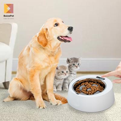 China Amazon Classic Stainless Steel Pet Driver Dog Eco-Friendly Sustainable Hot Selling Slow Weighing Bowl for sale