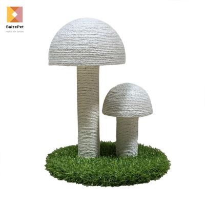 China 2021 Sustainable Cat Scratcher Small Sisal Scratching Mushroom Treehouse Design New With Cheap Price for sale