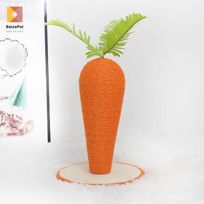 China Carrot Cat Scratcher Sisal Scratching Tree Sustainable House Pet Play With Scratches for sale