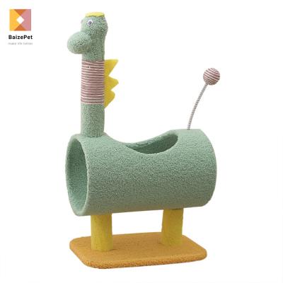 China Sustainable Animals Cat Scratcher Sisal Scratching Tree House Pet Play With Scratches Cat Scratcher Bed for sale