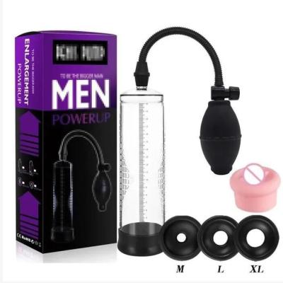 China Penis Size Enlarger Penis Enlargement Therapy Plug Erectile Dysfunction Vacuum Device Cupping Plastic Extender Enlarge Your Pembesar Penis Pump for sale