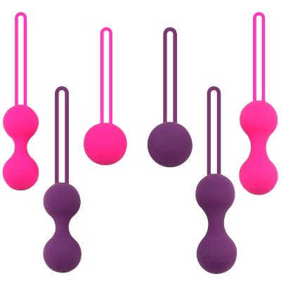 China Soft Silicone Memek Floor Testing Kit Vaginal Tightening Adult Sex Toy Kegel Rubber Pelvic Balls For Women for sale