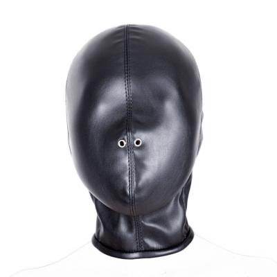 China Full Face Helmets Leather SM Bondage Gear Other SM Products Bondage Hooded Full Face Helmets Bdsm Sex Toys For Couples for sale