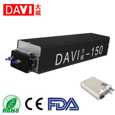 China Forced Water Cooled 150W CO2 Laser Tube Peak Power 375w For Cutting Black Color for sale