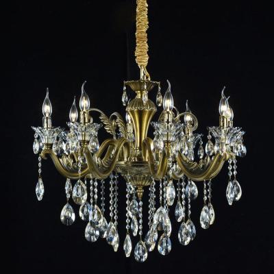 China Contemporary Luxury White Glass Murano Crystal Chandelier Bronze MDG5082-8 Italian Lighting and Classic 80's Golden Circuit Design for sale