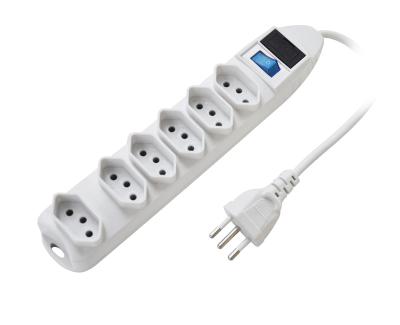 China Residential / General Purpose Brazilian Power Strip Extension Socket 6 Ways Switch for sale