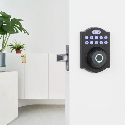 China TUYA App Glastür Smart Lock Aluminiumlegierung Haushalt Holztür Digitalverschluss zu verkaufen