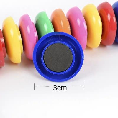 China Shape Customized Magnetic Push Pins Plastic Fridge Magnet Button For Whiteboard for sale