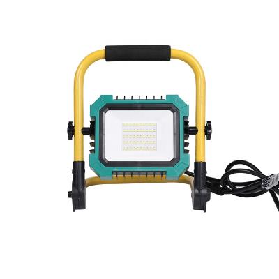 China Fishing Camping Emergency Hiking Industrial COB 27W 40W Rechargeable Solar Powered Optional Portable Mechanic Led Flood Work Light With Stand for sale