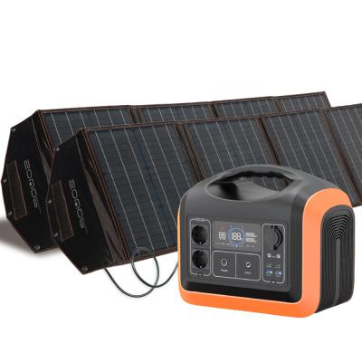 China Home Camp Power 1200W 220v High Quality Outdoor Solar Panel Solar Charged Generator With Battery for sale