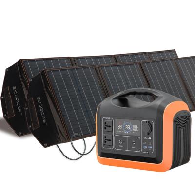 China Home Supply Home Backup Plant Portable Solar Generator 1000W 1200W Use 220V Solar Batteries Power Station for sale