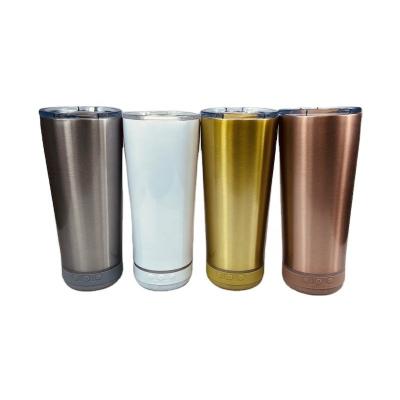 China Factory Direct Sales Viable Style New Straight Tumbler Cup Smart Water 18 Ounce Sublimation Glass Bottles Wireless Speaker Music Tumbler for sale