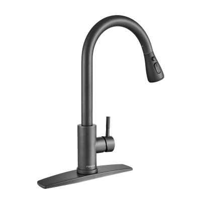 China Other Matte Black CUPC NSF Pull Down Sprayer Handle Single Handle Kitchen Sink Faucet 304 Stainless Steel Kitchen Faucet for sale