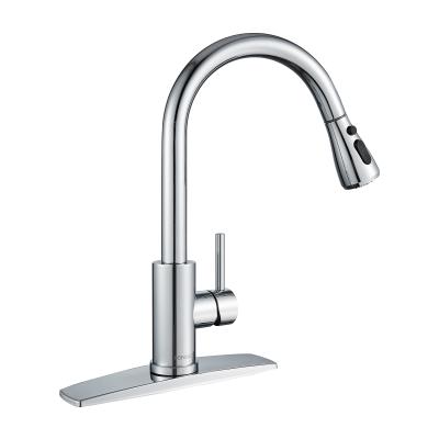 China Other Polish Chrome CUPC NSF Pull Down Single Sprayer Handle Kitchen Sink Faucet 304 Stainless Steel Kitchen Faucet for sale