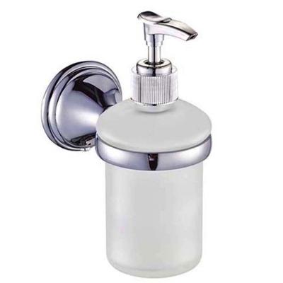 China Modern Zinc Alloy Glass Soap Dispenser Wall Mounted Bathroom for sale