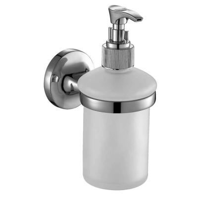 China Hot Selling Foam Soap Dispenser Hotel Bathroom Wall Mount Shampoo Glass Soap Dispenser Zinc Alloy Bottle for sale