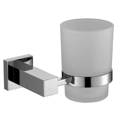 China Modern High Quality Wall Mounted Zinc Chrome Single Bathroom Tumbler Holder for sale