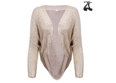 China Golden Long Sleeve Shrug Sweater For Women Breathable 100% Acrylic OEM Service for sale