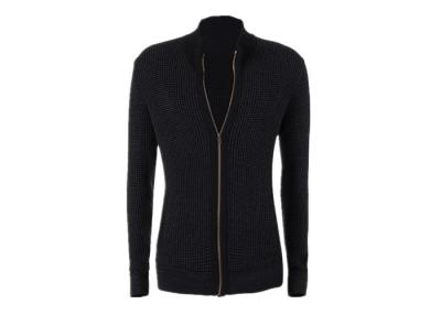 China De zwarte Pithoofden in naam breien Cardigansweater met Halve Warme Col/Lange Koker Te koop