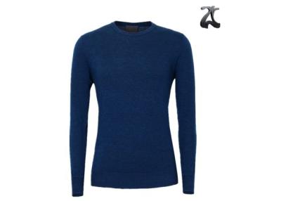 China 14 Gauge Men's Knit Pullover Sweater , Round Neck Mens Knitted Jumpers Weater for sale