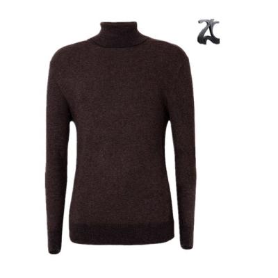 China Long Sleeve Style Men's Knit Pullover Sweater , Turtleneck Sweater Smooth Elastic for sale