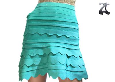 China Anti Pilling Ladies Knit Skirts Green Color Office Suit for Spring S XXL Customized for sale