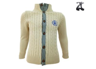 China 100 % Cotton Boys Knit Sweater Outwear , Kids Baby Boy Cable Knit Cardigans Sweater for sale