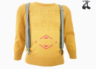 China Baby Boy Kids Knitted Sweaters With Strap Knitting 100 % Cotton Long Sleeve for sale