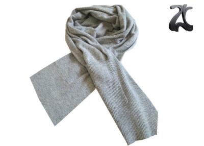 China Grey Color Womens Knitted Scarf , Ladies Knitted Scarves Muffler With Pockets for sale