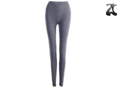 China Ladies Grey Melange Knit Sweater Leggings With Elastic Ribbon Waistband for sale