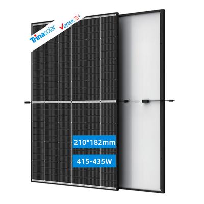 China New Product Trina Single Solar Panel 405W 410W 415W 420W 425W Monocrystalline EVA/POE All Black Solar Panel On Commercial Sale for sale