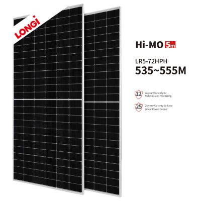 China Longi 182 Series Solar Panel Solar Panels 535W 540W 545W 550W PV Single Solar Modules 182mmx182mm for sale