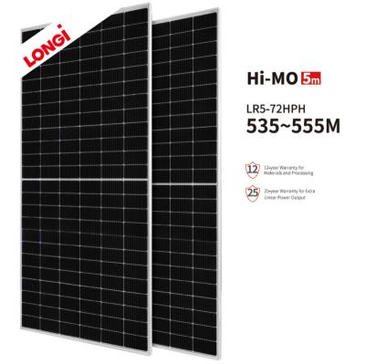 China Hot sale competitive price longi solar panel longi 540w 545w fast charging cheap solar power 182mmx182mm for sale