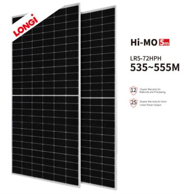 China 2022 new hot sale cheap longi half cut cells 545w 550w solar panels store ready to ship for solar system 182mmx182mm for sale