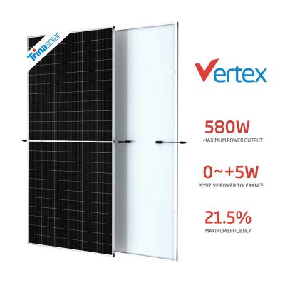 China Trina Solar Vertex Hot Sale 560W 565W 570W 575W 580W PV Modules Solar Cell Monocrystalline Solar Panel 210*182mm for sale