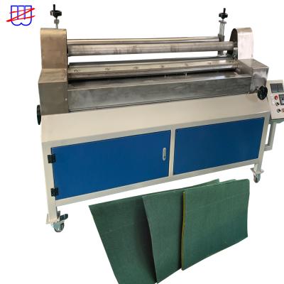 China EPE Food Kitchen Sponge Scouring Pad Foam Hot Melt Glue Coating Machine for sale