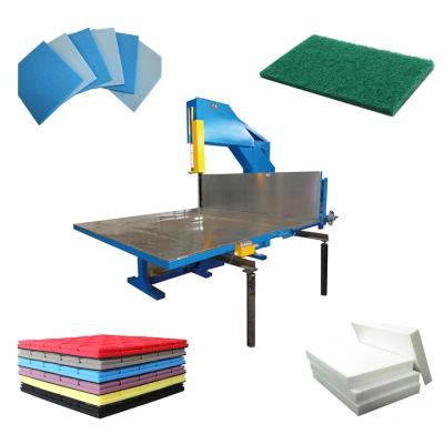 China Food EPE PU EVA EVA Foam Roll Mat Three Wheel Manual Vertical Blade Saw Cutter Cutting Machine for sale