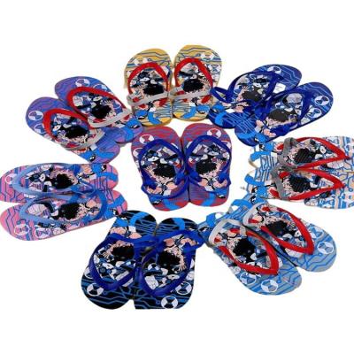 China Printed 0.46 dollars FLX016 Model Size 24-29 Lovely PVC Children Kids Beach Slippers With Back Belt for sale