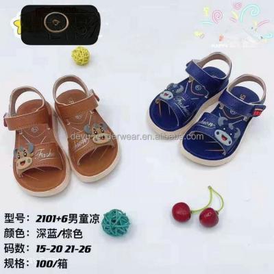 China Round 1.52 Dollar Pattern WYX056 Size 15-26 PVC Material For Little Kids Sandals Walking Style Shoes for sale