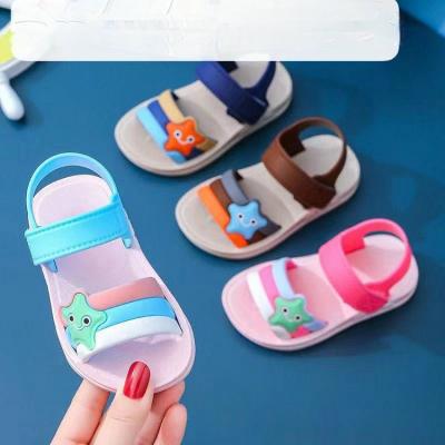 China $1.28 Model WYX039 Series Size 21-35 PVC Material Little Kids Round Flat Sandals for sale