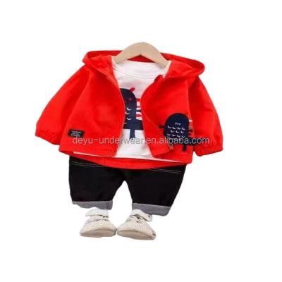 China Breathable 5.95 Dollars Model CAF018 Ages 2-5 Years Kids Clothing Cotton Baby Clothes Sets With 3 Pcs for sale