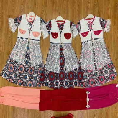 China Washable 2.08 Dollars Model YQ022 Ages 6-12 Years 2pcs In One Set Girls Big Summer Western Dress for sale