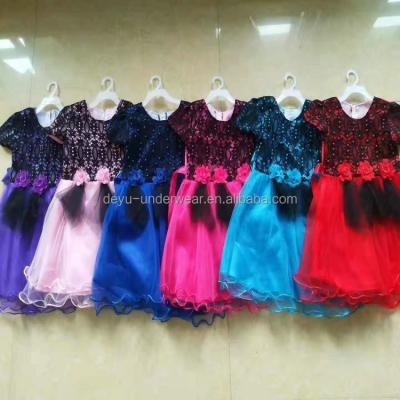 China 2.75 dollars breathable TRX1395-031Series model 3-9 years old babies tutu dress toddler girl summer dress for sale