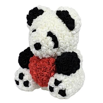 China Good Quality PE Xingsheng Foam Rose Bear Pe Rose Bear Rose Panda For Valentine's Day Gift for sale