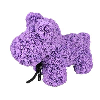 China PE Xingsheng 40cm Rose Dog Wedding Valentine Gift lovely Rose Dog For Girlfriend for sale