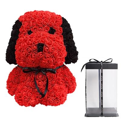 China Custom PE Xingsheng 2020 Hot Sale Color Rose Bear Teddy Bear Rose Dog for sale