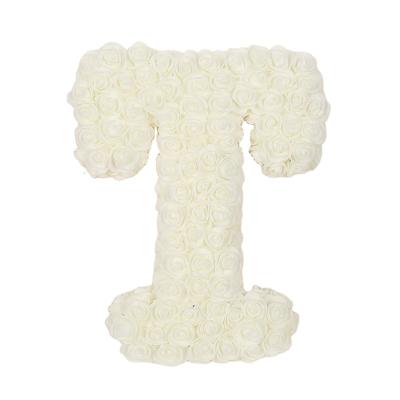 China Pe Rose Letter Love Floral Foam by Xingsheng PE Holding 24 Letters Artificial Flowers for Home Decor for sale